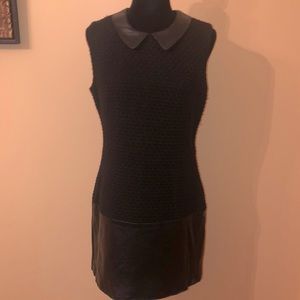 SALE!!! RACHEL ZOE Black Leather Combo Mini Dress
